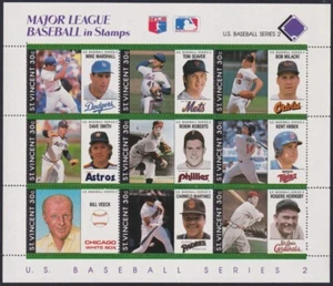F-EX57079 ST VINCENT MNH 1989 SHEET MAJOR LEAGUE BASEBALL SERIES 2. - Picture 1 of 2