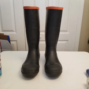 Brazos Men's Black Waterproof Rain Work Steel Toe Boots Size 10 FWBWRB1035 - Picture 1 of 8
