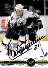 Guy Carbonneau Signed Autographed 00/01 Pacific Paramount card Dallas Stars