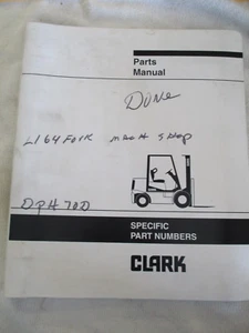 CLARK DPH70D - Y1065 - 8962 Uses DIESEL ENG SPN PARTS MANUAL w/ PART NUMBERS - Picture 1 of 3