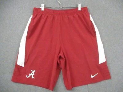Nike Alabama Basketball Shorts Large Team Issued Red White Vented Pockets - Image 1 of 4