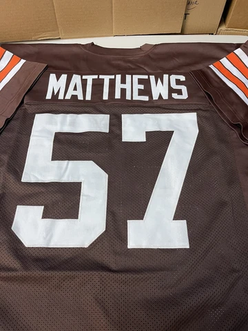 Clay Matthews #57 SEWN STITCHED HOME THROWBACK JERSEY SIZE XL DAWG POUND Cover