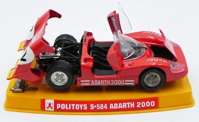 Politoys Abarth 2000 1/25 die cast vintage model car Polistil S584 w box - Immagine 1 di 4
