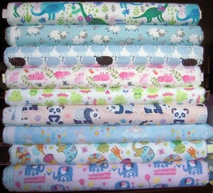 Cotton Flannel Dinosaurs Sheep Pigs Frogs Pandas Bunny Mommy Elephants FQ HY BTY - Picture 1 of 22