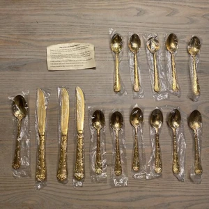 NUEVO Lote De Colección De 11 Piezas De Cubiertos WM Rogers & Son Oro Rosa Encantada - Imagen 1 de 12