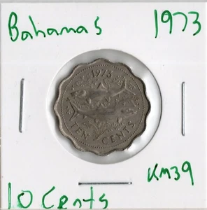 Münze Bahamas 10 Cents 1973 KM61 - Bild 1 von 2