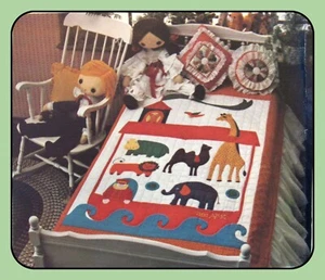 Crib QUILT w Animals Embroidery Applique Vogue 6242 VTG 1964 Craft Pattern - Picture 1 of 3