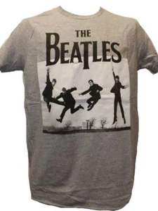Nueva Camisa Gris con Licencia Beatles "Iconic Jump" Para Hombres Tallas S-M-2XL - Imagen 1 de 4