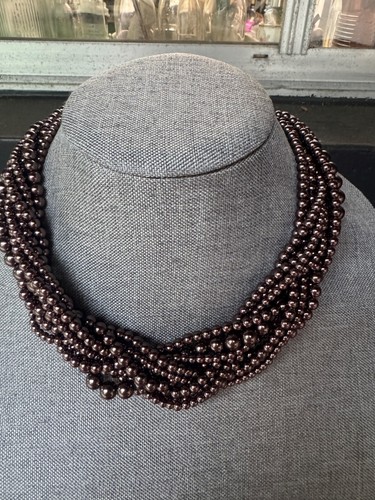 Givenchy Collana di Perline Multifilo con Chiusura Regolabile Dichiarazione Elegante