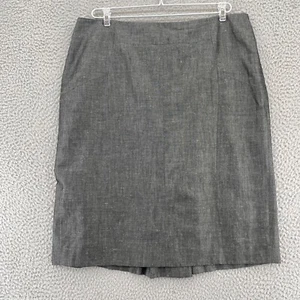 Ann Taylor Skirt Womens 12 Gray Knee Length Straight Office Career Work Casual - Picture 1 of 10