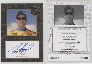 2010 Press Pass Press Pass Signings Gold /25 Travis Kvapil Auto