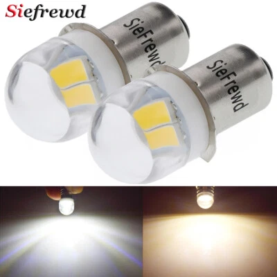SIEFREWD Blanco Cálido/Cálido P13.5s PR2 3V 4.5V 6V DC LED Bombilla Lámpara para Linterna Bicicleta