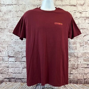 Reef Men's Burgundy Short Sleeve Double Sided Graphic Print Tee T-Shirt Large - Picture 1 of 6