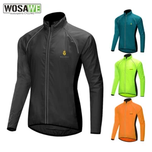 WOSAWE High Visibility Cycling Jacket Reflective Bike Coat Windproof Waterproof - Picture 1 of 13