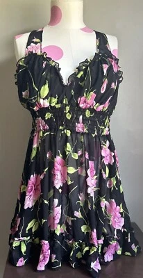 De Colección Moda Bug Camisón Sin Mangas Transparente Babydoll Negligée Vestido XL Vestido de Gasa Foto 1 de 4