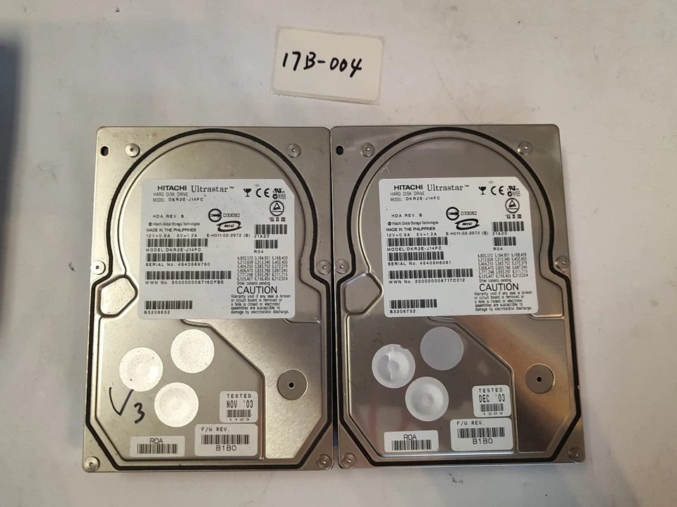 - 2x Hitachi 146GB 10000RPM Fibre Channel 2Gbps Internal HDD DKR2E-J14FC @@@  - Image 1 of 3