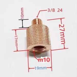 Adattatore connettore da 3/8 a M10 colore oro per antenna JPC - Foto 1 di 1