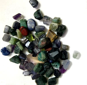 Natural Crystal Nuggets Handmade Tumble Green Multi Color Stone Crystal Necklace - Picture 1 of 3