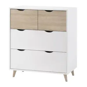 WHITE CHEST OF DRAWERS BEDSIDE TABLE CABINET STORAGE STOCKHOLM BEDROOM FURNITURE - Picture 1 of 2