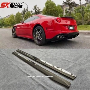 For Ferrari California T 2015-2018 Real Carbon Fiber Side Skirts Body Kits 2PC - Picture 1 of 19