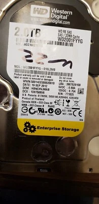 WD2001FYYG-01SL3W2 Western Digital RE 2TB 7200RPM SAS 6Gbps 32MB Cache 3.5-inch - Image 1 of 2