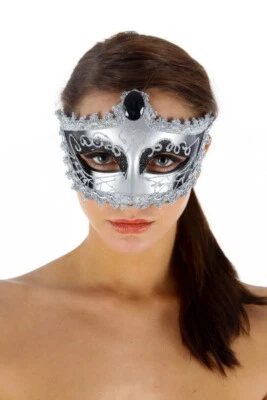 Venetian Mask Marriage of Figaro - Silver - Image 1 of 3