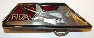 1989 Stealth Bomber F-117A emaillierte Gürtelschnalle - Lockheed Skunkworks - Bild 1 von 2