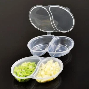 Double Compartment Condiment Container Condiment Containers Lids' with E1O1 - Picture 1 of 20