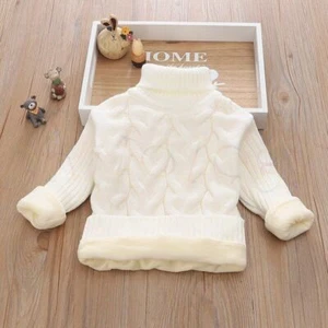 2T-8T Winter Thick Knit Bottoming Turtleneck Shirt Pullover - Boy / Girl Sweater - Picture 1 of 31