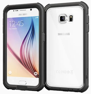 roocase Samsung Galaxy S6 Glacier Tough Case, Granite Black - Bild 1 von 8
