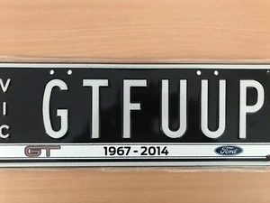 GT NUMBER PLATE Vic SUIT FPV GT GTF FALCON MUSTANG - Picture 1 of 1