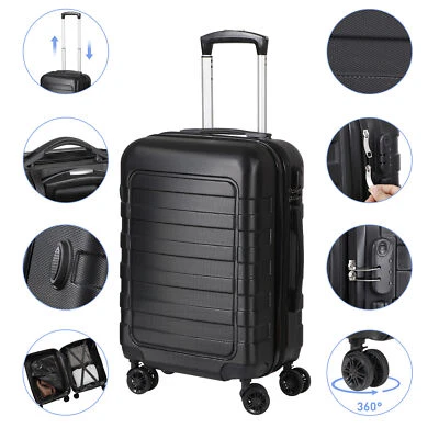SEGAWE 21 Inch Thick Hardside Carry Luggage Carry-On Suitcase with Spinner Wheels