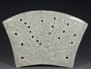Statua cuscino pulsato uccellino fenice fiore porcellana forno hutian dinastia canzone 7,6" - Foto 1 di 9