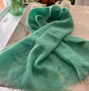 Sciarpa/scialle Glen Cree 100% mohair verde acqua: BELLISSIMA! - Foto 1 di 4