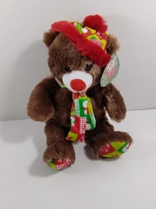 Sugar Loaf Plush Christmas Bear 13" With Hat & Scarf 2013 Eco Friendly Stuffing - Afbeelding 1 van 7