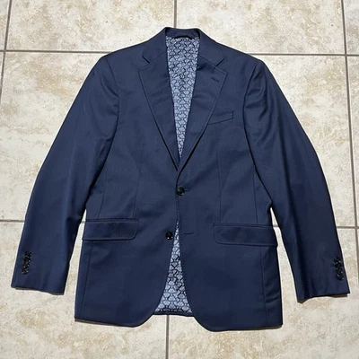 Ted Baker London Endurance Mens Blazer 36S Navy Blue Wool Sport Coat Jacket - Изображение 1 из 4