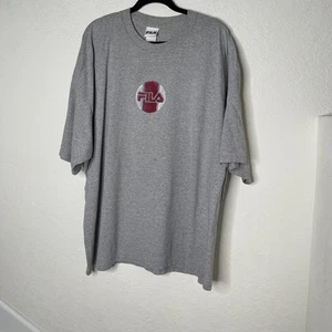 Vtg FILA T Shirt Mens 2XL Gray Made In USA - Picture 1 of 9