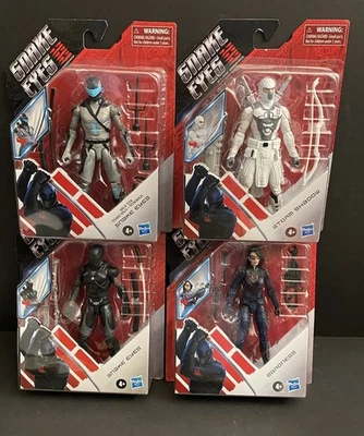 Lot Of 4 Snake Eyes GI Joe Origins, Baroness, Storm Shadow,2 Snake Eyes + Techno - Image 1 of 4