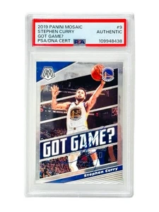 Stephen Curry Firmado Autografiado 2019 Mosaic Got Game? Warriors PSA/DNA - Imagen 1 de 3