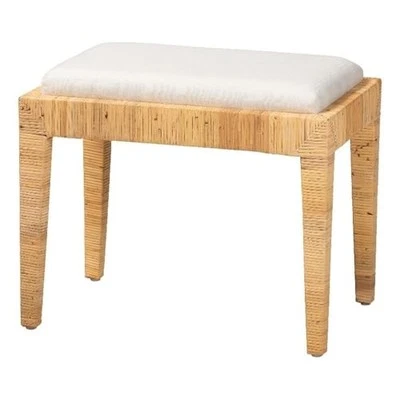 Baxton Studio Sofia Bohemian натуральный коричневый ротанг и красное дерево оттоманка - Изображение 1 из 3