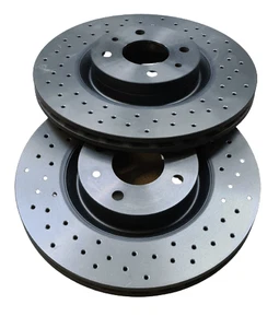 PAIR / X2  Front Brake Disc - Abarth 500 / 595 esseesse 5741446 New & Genuine - Picture 1 of 4