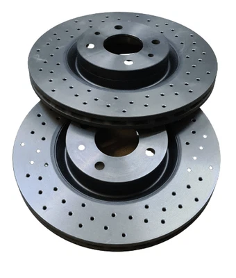 PAIR / X2  Front Brake Disc - Abarth 500 / 595 esseesse 5741446 New & Genuine - Image 1 of 4