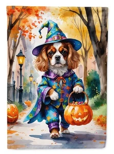 Cavalier Spaniel Halloween Trick or Treat Flag Garden Size DAC8350GF - Picture 1 of 3