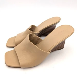 Vince Pia Blonde Espadrille Mules Wedge Sandals Women's Tan Size US8.5M EU39 - Picture 1 of 10
