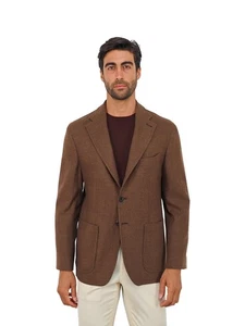 $1600 RUBINACCI Brown Jacket Sport Coat Ribbed Knit Wool Cashmere 42 US / 52 EU - Picture 1 of 7