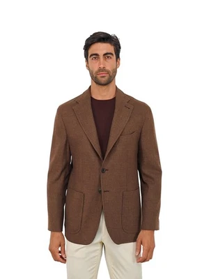 $1600 RUBINACCI Brown Jacket Sport Coat Ribbed Knit Wool Cashmere 42 US / 52 EU - Image 1 of 4