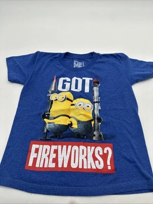 Despicable Me T-Shirt Youth Boy X Small Graphic Print Logo Blue..#31425 - Image 1 of 4