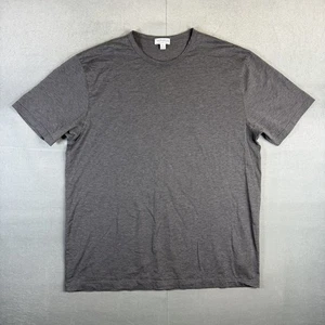 Camiseta Sunspel Para Hombre XL Gris Jaspeado Cuello Redondo Algodón Hecha en Inglaterra - Imagen 1 de 6