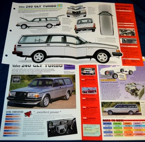 1983 Volvo 240 GLT Turbo Specs Info Original Poster Brochure Vintage Print 83 - Bild 1 von 1
