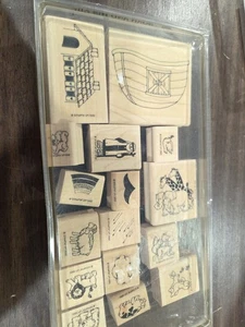 Stampin Up Wood Mount Set ~ 1992 Noah & His Ark - Picture 1 of 5